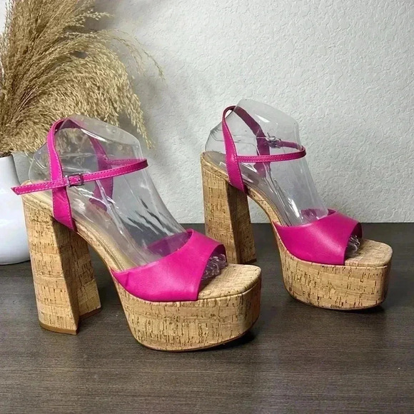 Schutz Glayce Leather Platform Sandals - Picture 9 of 12